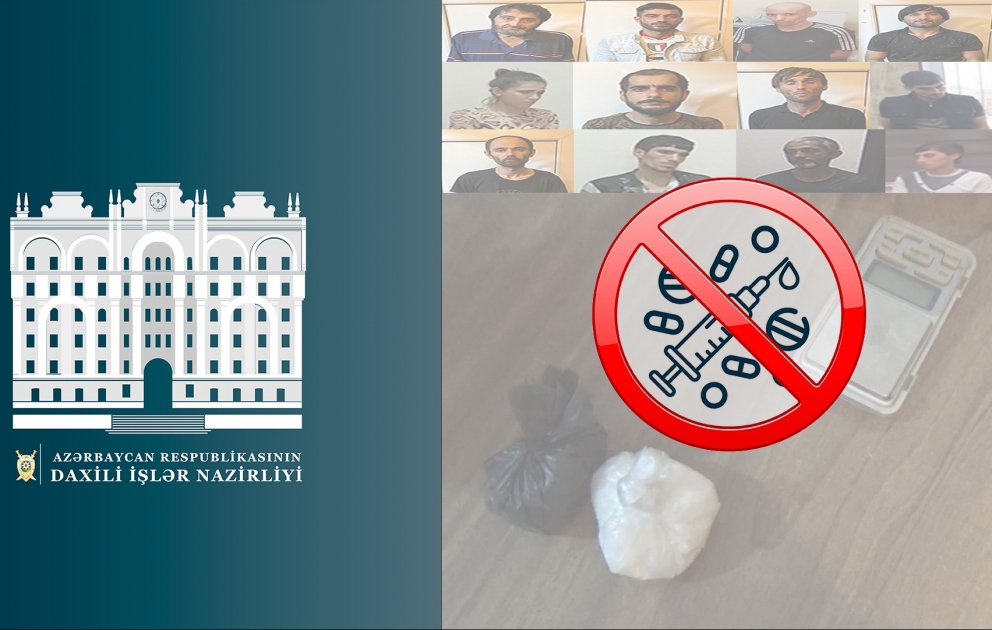 Yasamal rayonunda narkotik vasitələrin qanunsuz dövriyyəsində şübhəli bilinən 12 nəfər tutulub VİDEO