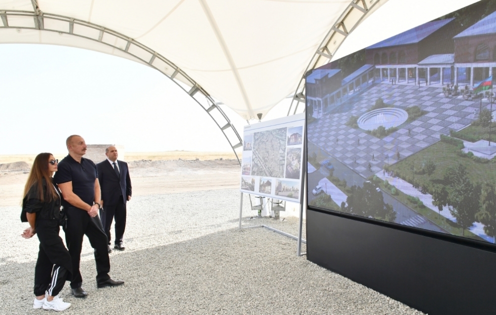 Foundation stone was laid for Kangarli village, Aghdam VIDEO