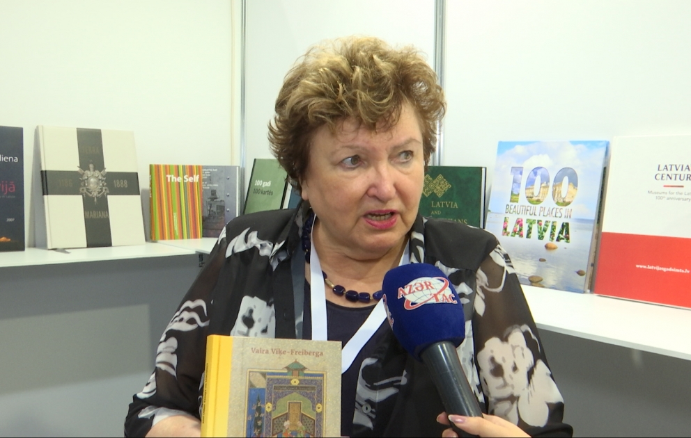Venta Kosere: Latviya stendi Bakı Beynəlxalq Kitab Sərgisində ziyarətçilərin böyük marağına səbəb olub VİDEO