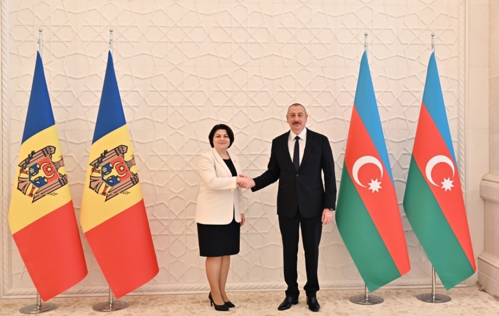 Bakou : le président Ilham Aliyev et la Première ministre moldave s’entretiennent en tête-à-tête VIDEO