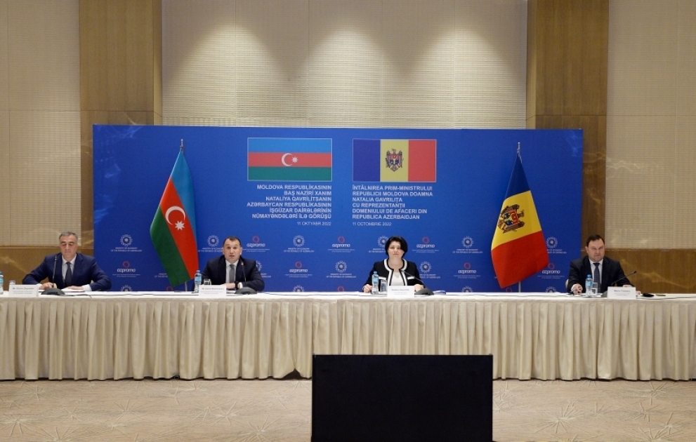 Bakıda Azərbaycan-Moldova işgüzar görüşü keçirilir VİDEO