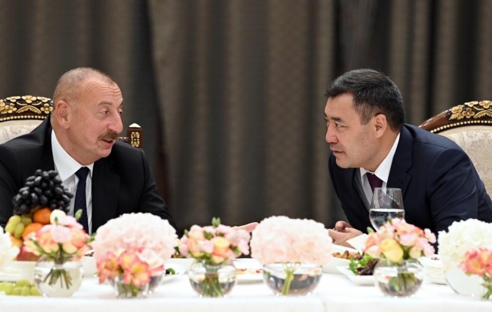 Qırğızıstan Prezidenti Sadır Japarovun adından Azərbaycan Prezidenti İlham Əliyevin şərəfinə rəsmi qəbul təşkil edilib YENİLƏNİB VİDEO