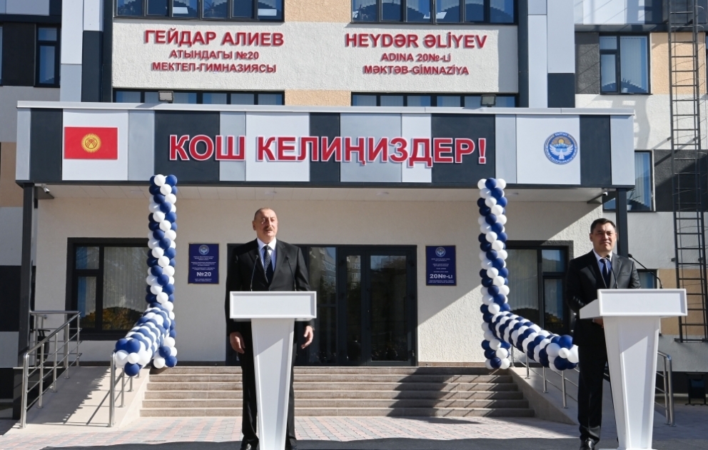 In Bischkek Bildungskomplex namens Heydar Aliyev eröffnet VIDEO
