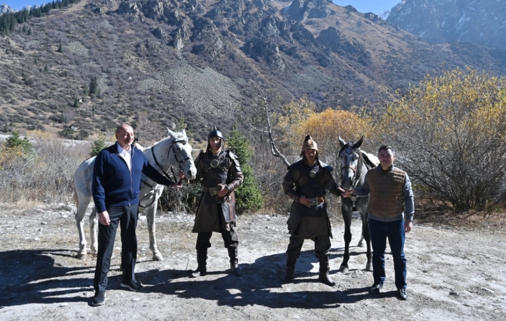 Cultural program was organized in Ala-Archa State Natural Park in Bishkek  Azerbaijani, Kyrgyz presidents attended the event VIDEO