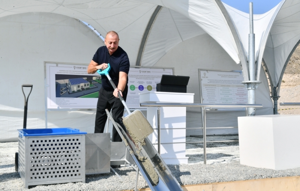 Qubadlıda 35 kilovoltluq yarımstansiyanın və Rəqəmsal İdarəetmə Mərkəzinin təməli qoyulub VİDEO