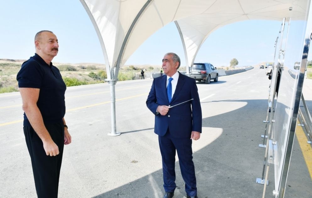 Abschnitt Shukurbeyli-Jabrayil der Autobahn Shukurbeyli-Jabrayil-Hadrut zur Nutzung übergeben VIDEO