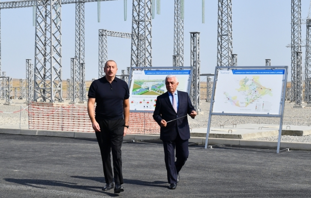 President Ilham Aliyev viewed construction progress at “Jabrayil” Junction Substation VIDEO
