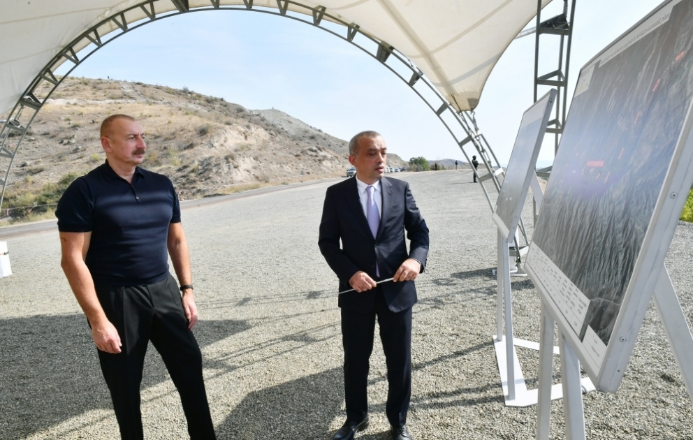President Ilham Aliyev viewed projects of “Zabukhchay” and “Bargushadchay” reservoirs in Gubadli VIDEO