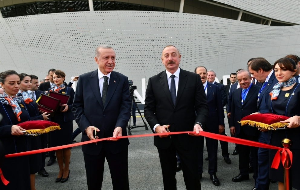 Zəngilan Beynəlxalq Hava Limanının açılış mərasimi olub  Prezidentlər İlham Əliyev və Rəcəb Tayyib Ərdoğan açılış mərasimində iştirak ediblər YENİLƏNİB VİDEO