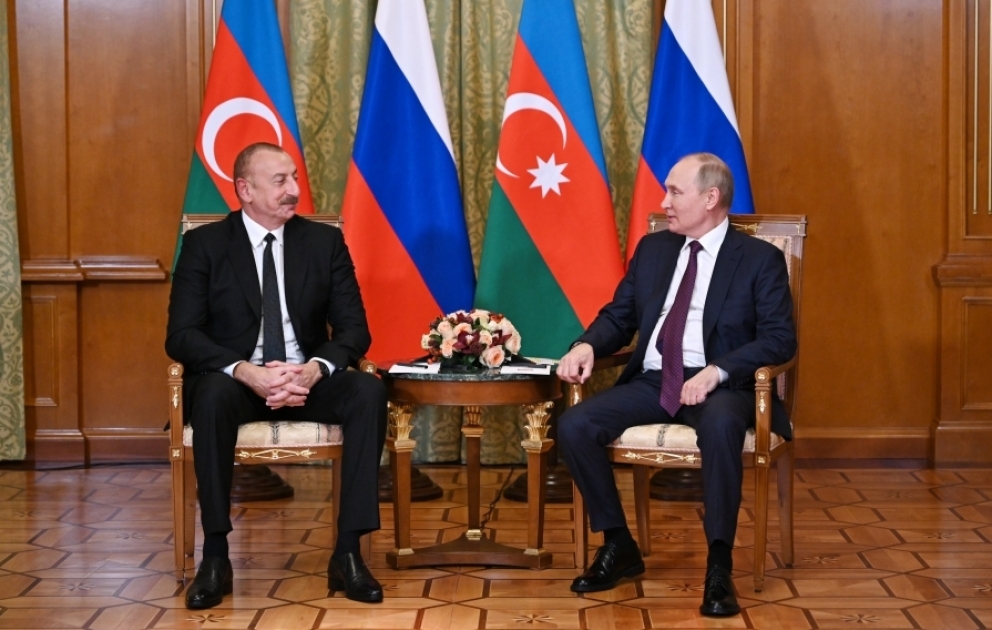 Soçidə Azərbaycan Prezidenti İlham Əliyev ilə Rusiya Prezidenti Vladimir Putin arasında ikitərəfli görüş keçirilib  YENİLƏNİB VİDEO