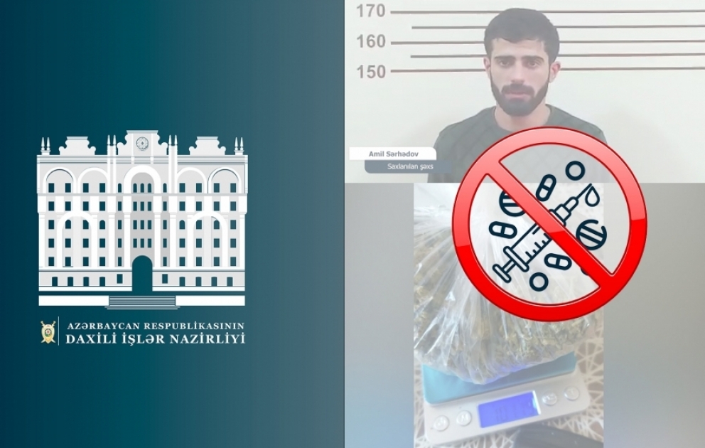 Bakıda mopedlə narkotik vasitələrin satışını həyata keçirən şəxs həbs edilib VİDEO