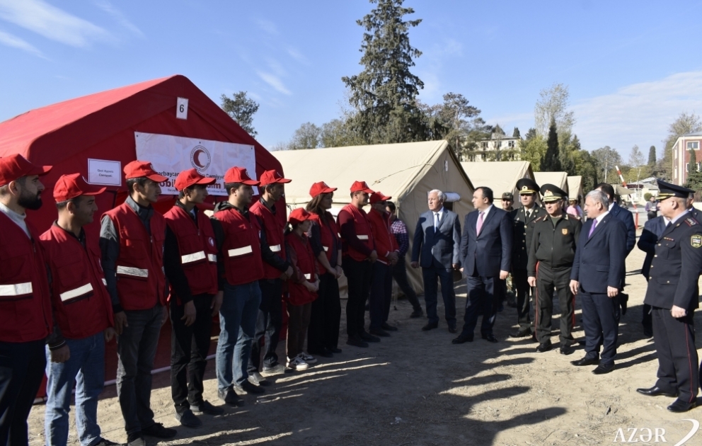 Fövqəladə Hallar Nazirliyi Tərtər rayonunda kompleks mülki müdafiə təlimi keçirib VİDEO