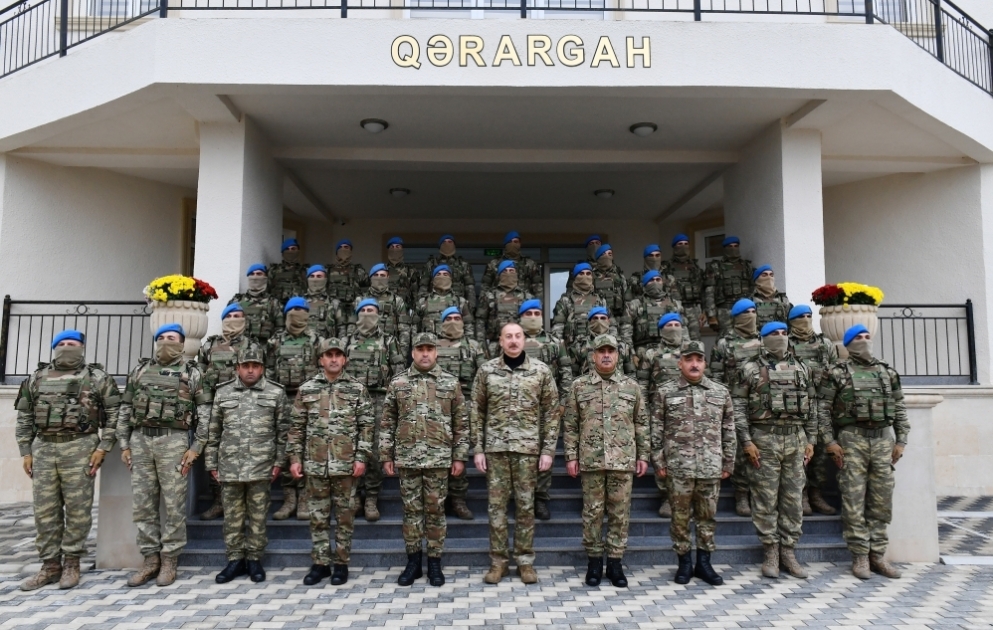Präsident Ilham Aliyev besuchte neu gebildete Militäreinheit im Distrikt Füsuli VIDEO