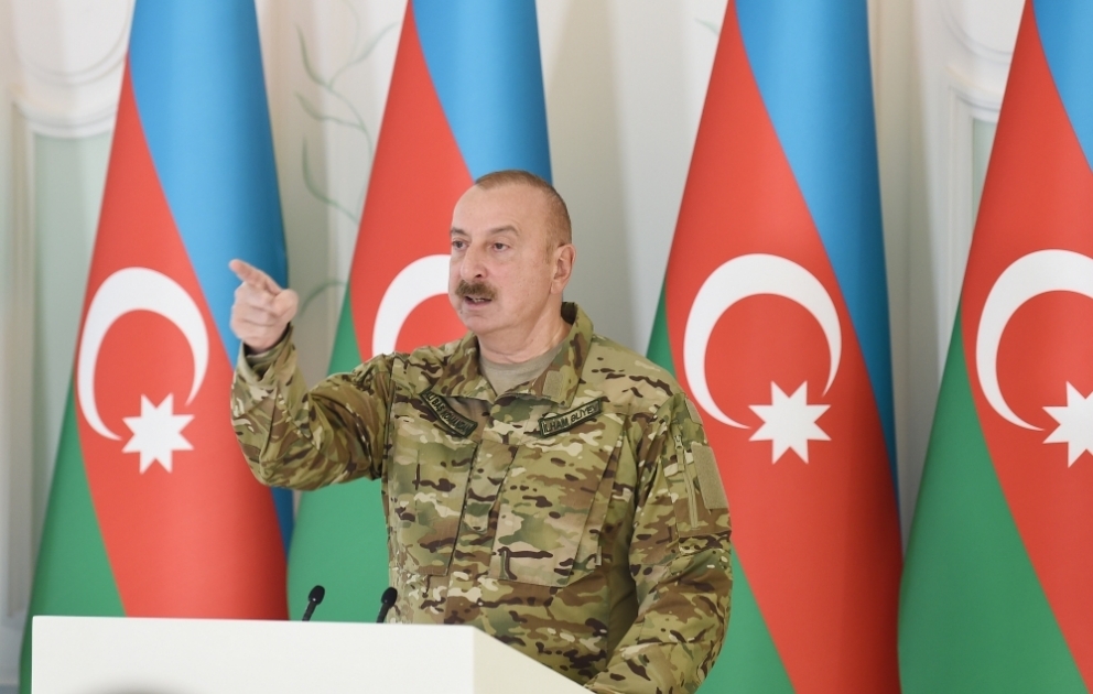 Prezident: Müharibənin ilk günündən son gününə qədər Azərbaycan Silahlı Qüvvələri yalnız irəli gedirdi VİDEO