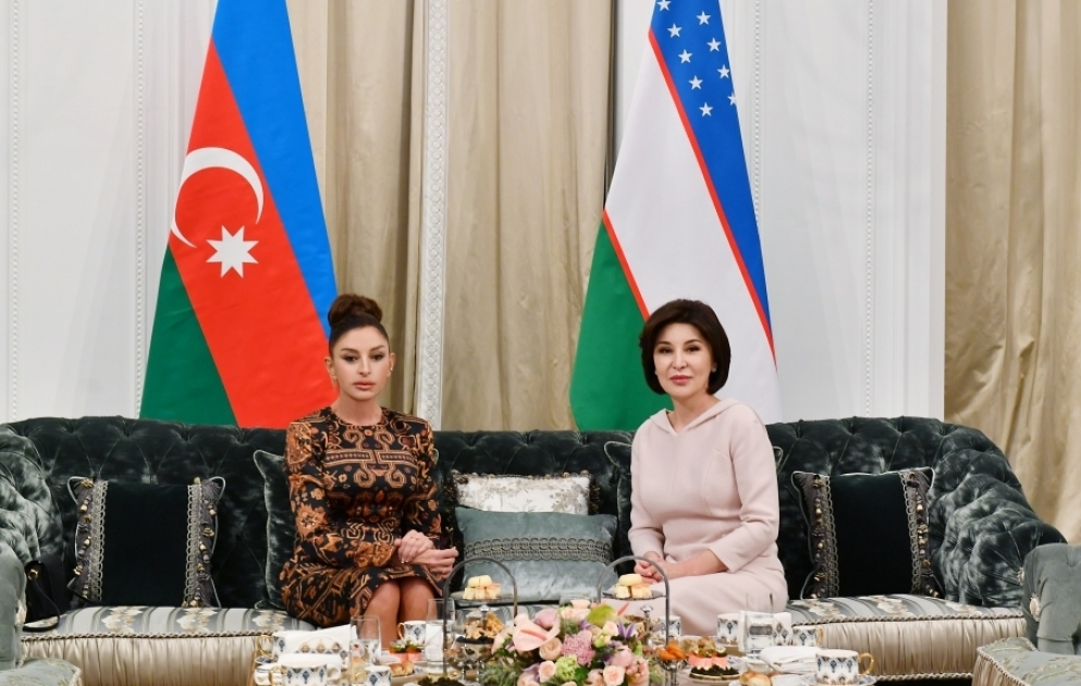 First Lady of Azerbaijan Mehriban Aliyeva met with First Lady of Uzbekistan Ziroatkhon Mirziyoyeva VIDEO