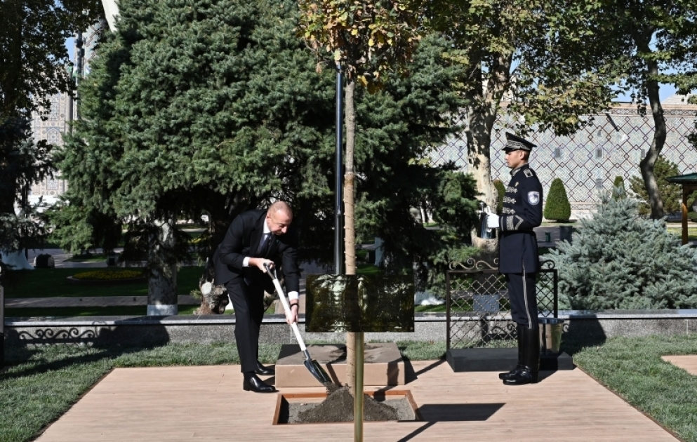 Heads of state and government attending Summit planted trees in Registan Square, Samarkand VIDEO