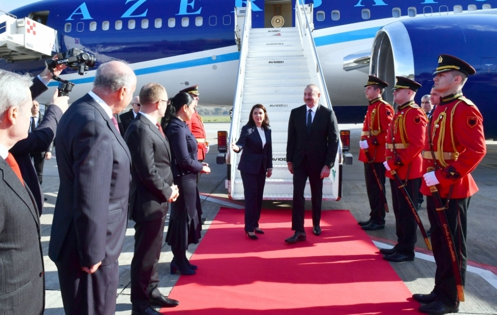Präsident Ilham Aliyev zu Staatsbesuch in Albanien VIDEO