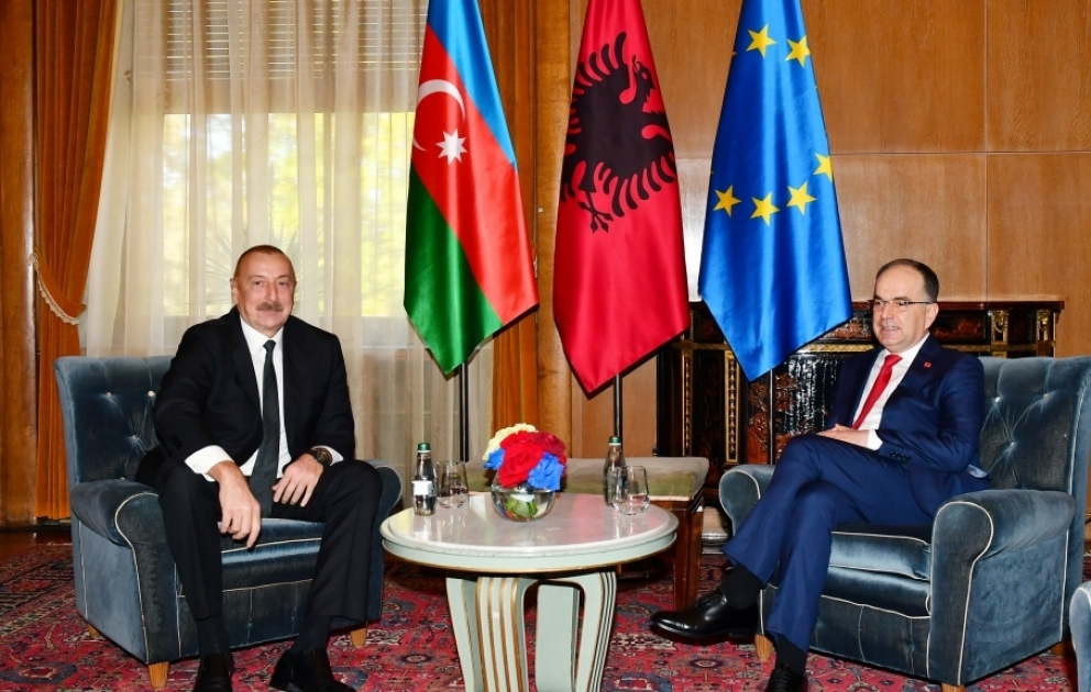 President of Azerbaijan Ilham Aliyev, President of Albania Bajram Begaj held one-on-one meeting VIDEO