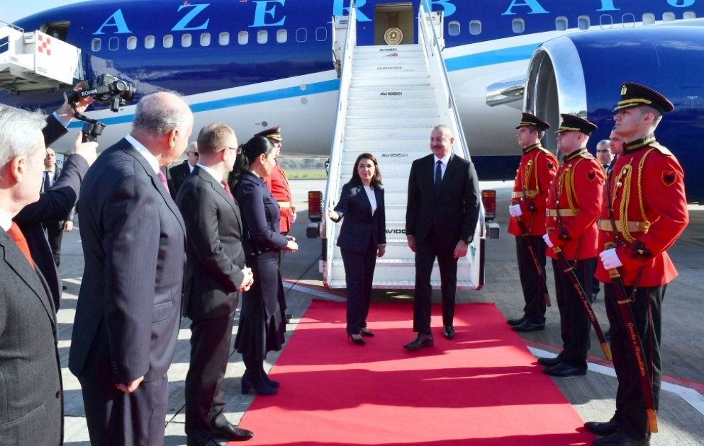 Le président azerbaïdjanais est en visite d’Etat en Albanie VIDEO