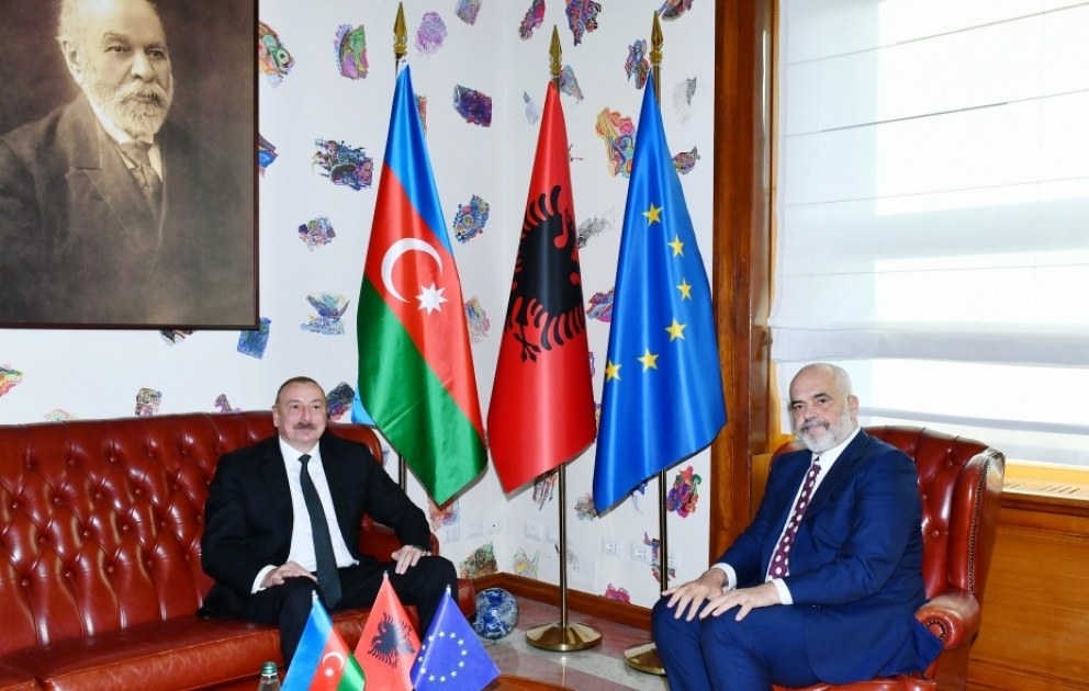 President Ilham Aliyev held one-on-one meeting with Prime Minister of Albania Edi Rama VIDEO