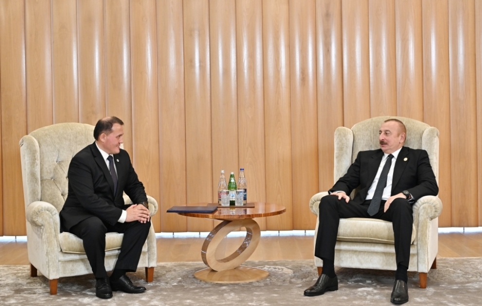 President Ilham Aliyev received chairman of Executive Committee of Liberal Democratic Party of Uzbekistan VIDEO