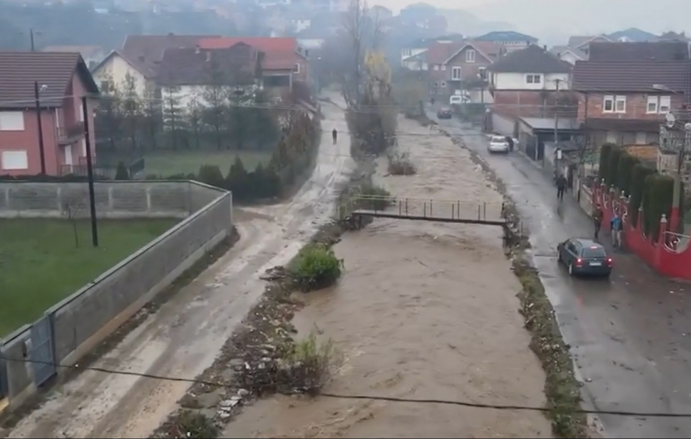 Serbiyada leysan yağışları fəsadlara səbəb olub VİDEO