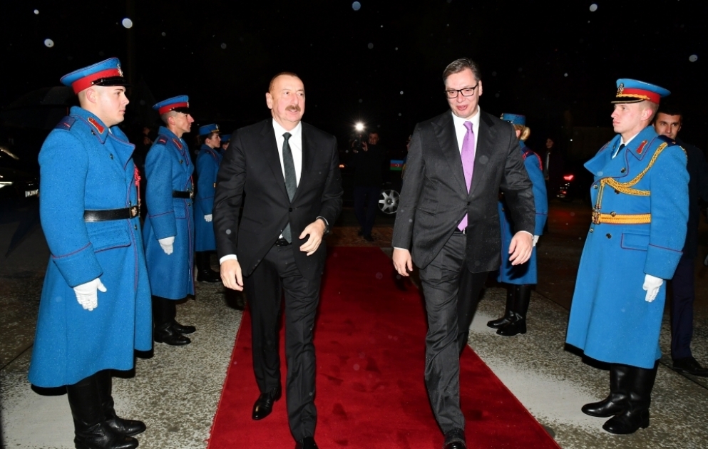 Präsident Ilham Aliyev beendet seinen Besuch in Serbien VIDEO
