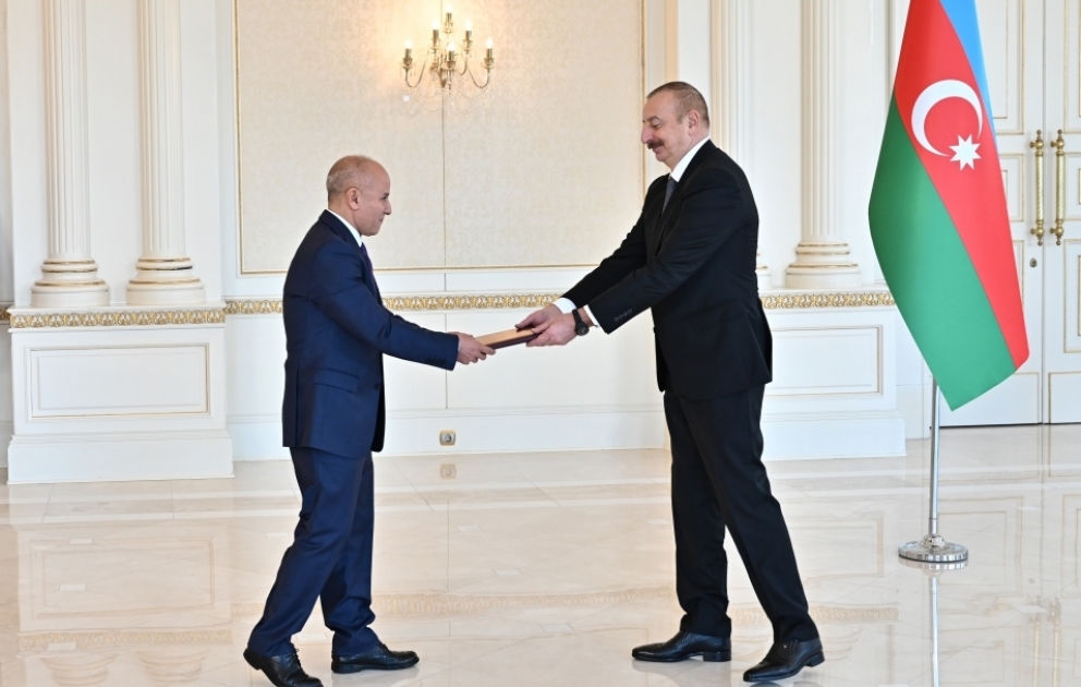 Prezident İlham Əliyev Liviyanın Azərbaycanda yeni təyin olunan səfirinin etimadnaməsini qəbul edib YENİLƏNİB VİDEO