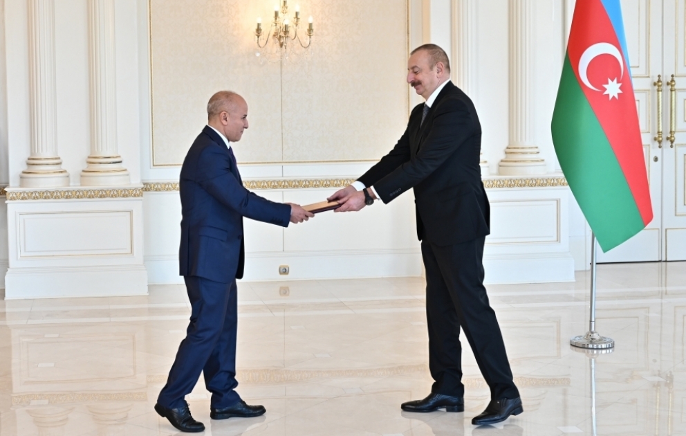 President Ilham Aliyev received credentials of incoming ambassador of Libya VIDEO