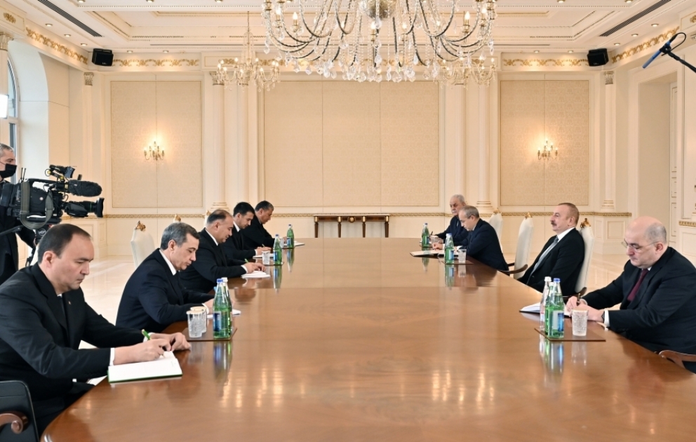 Präsident Ilham Aliyev empfängt turkmenische Delegation VIDEO