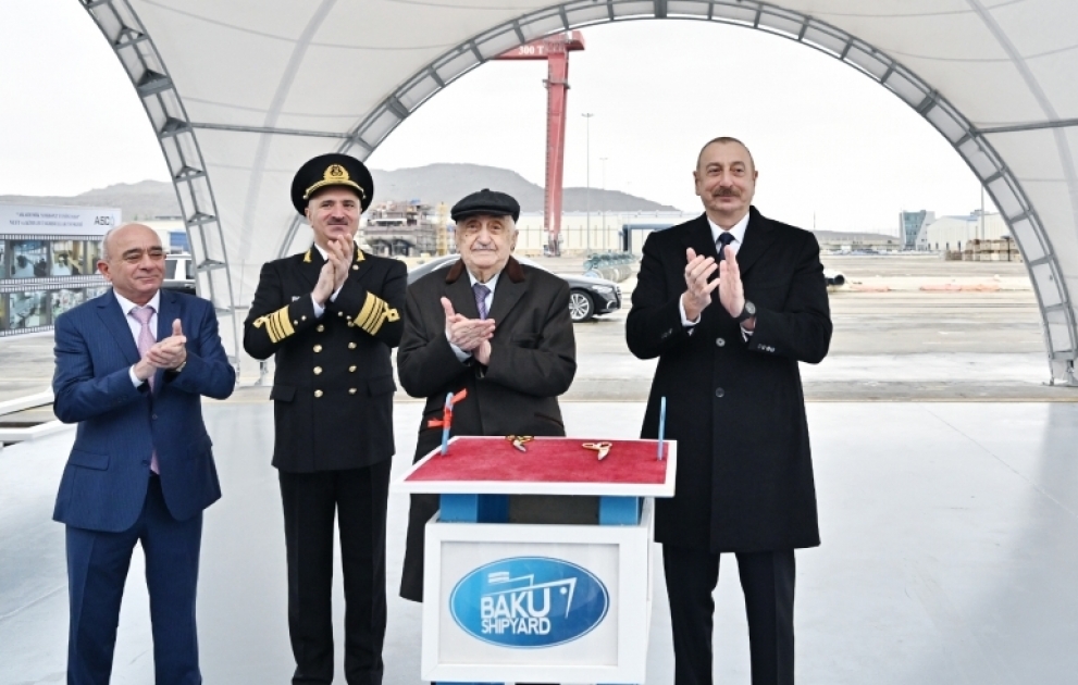 Lancement du tanker « Académicien Khochbakht Youssifzadé »  La cérémonie a été marquée par la présence du président Ilham Aliyev VIDEO