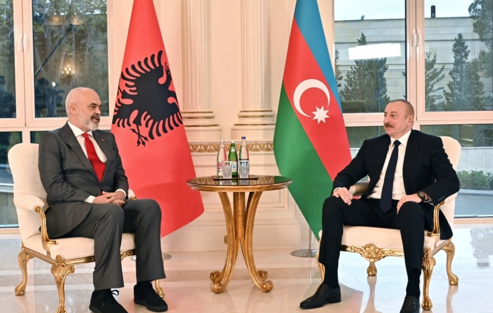 President Ilham Aliyev held one-on-one meeting with Prime Minister of Albania Edi Rama VIDEO