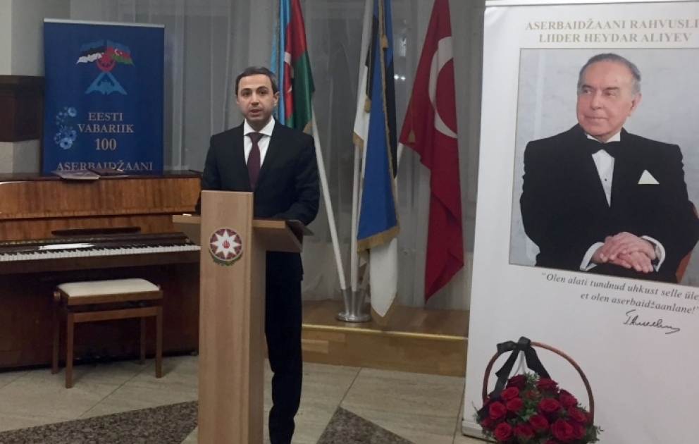 Estoniyada Ulu Öndərin Vətən qarşısındakı misilsiz xidmətlərindən danışılıb VİDEO
