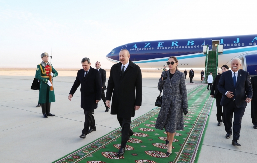 Le président azerbaïdjanais entame une visite au Turkménistan VIDEO