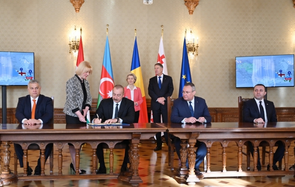 Bucarest: signature d’un accord de partenariat stratégique sur l’énergie verte entre les gouvernements azerbaïdjanais, géorgien, roumain et hongrois VIDEO