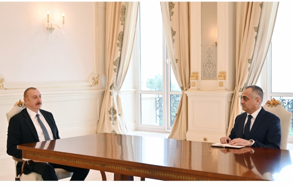 Präsident Ilham Aliyev empfängt neu ernannten bevollmächtigten Vertreter in der Autonomen Republik Nachitschewan VIDEO