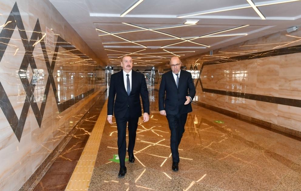 Präsident Ilham Aliyev weiht elektrisches Depot “Khojasen“ und gleichnamige Bahnstation von Metro Baku ein VIDEO