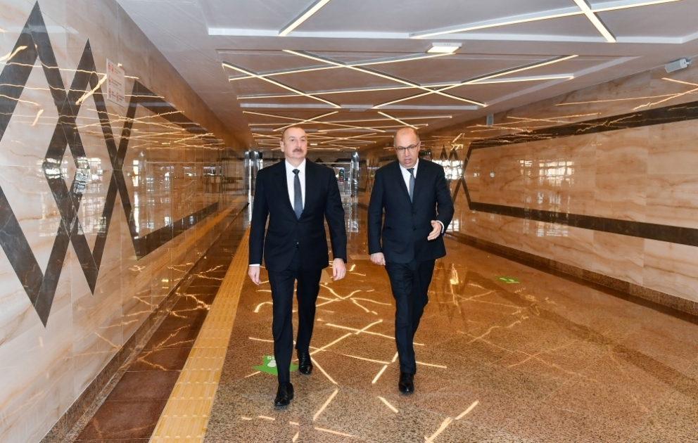 Le président Ilham Aliyev inaugure un dépôt électrique et une nouvelle station du métro de Bakou MIS A JOUR