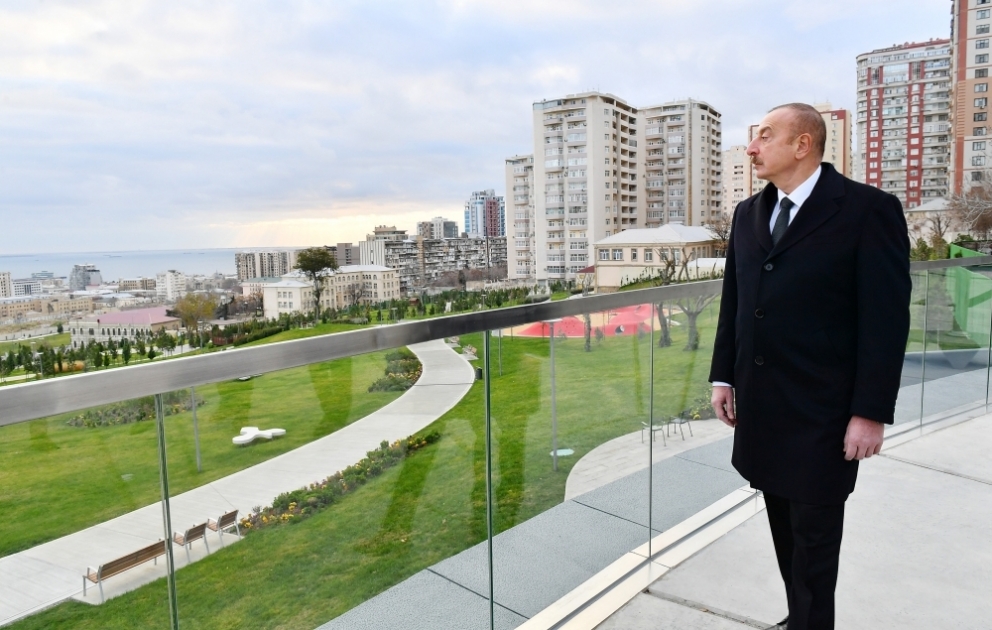 President Ilham Aliyev attended opening of second part of Central Park in Baku VIDEO