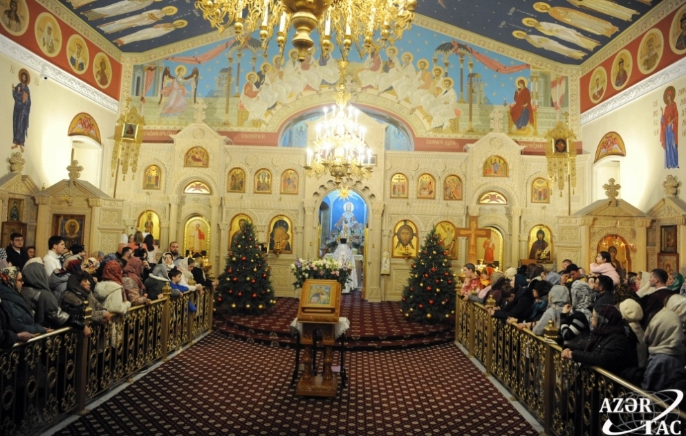 Православные Азербайджана отметили Рождество Христово ВИДЕО