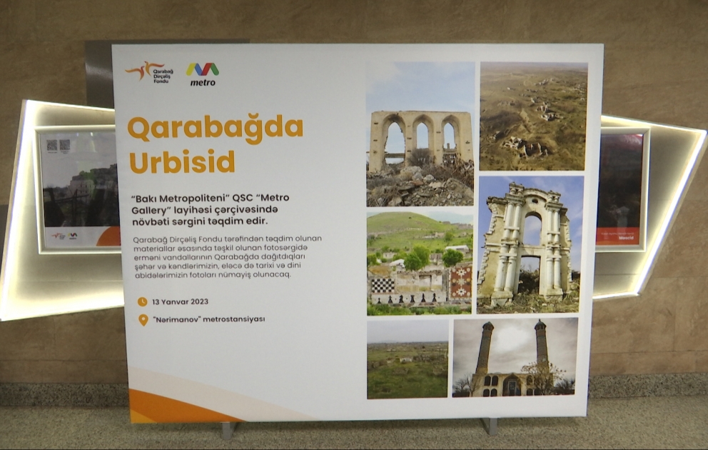 “Qarabağda Urbisid” fotosərgisi bu dəfə Bakı metropoliteninin stansiyasında VİDEO