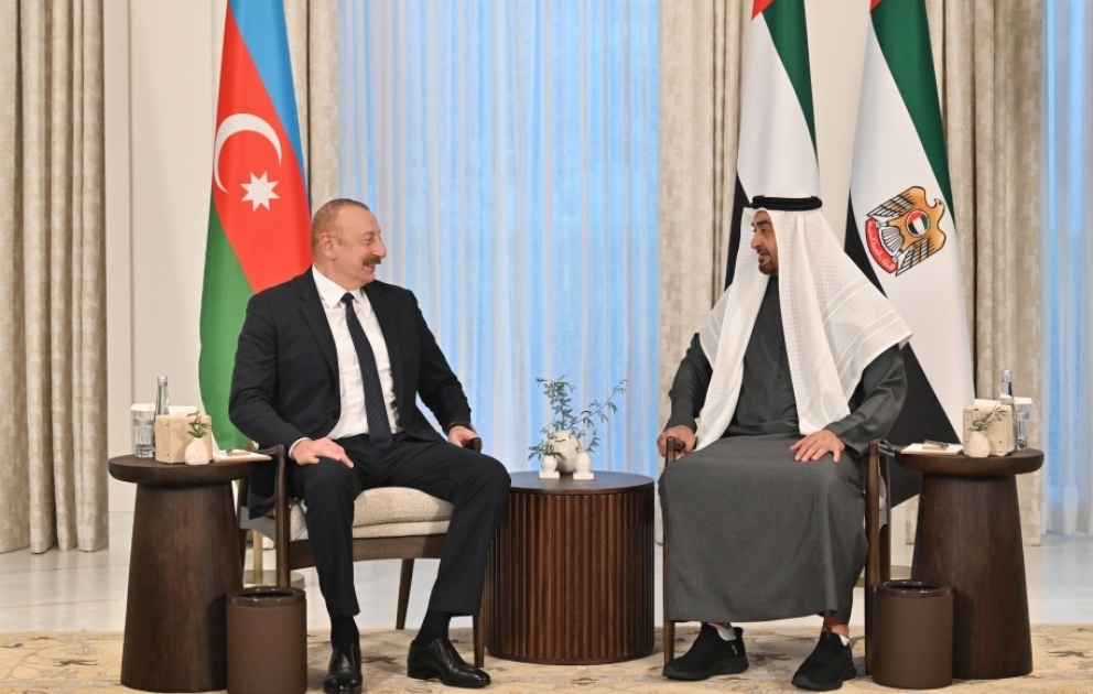 President Ilham Aliyev met with President of United Arab Emirates Sheikh Mohamed bin Zayed Al Nahyan VIDEO