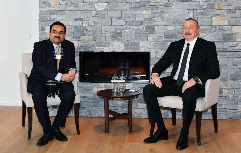 Le président Aliyev s’entretient avec le président et fondateur du Groupe Adani à Davos MIS A JOUR VIDEO