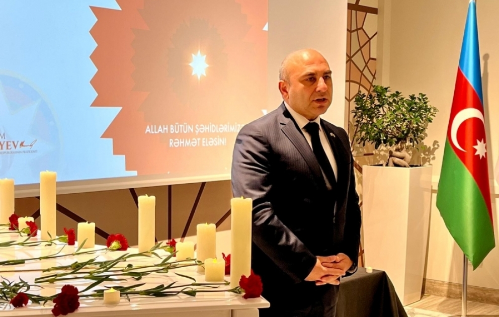 Romada 20 Yanvar faciəsi qurbanlarının xatirəsi anılıb VİDEO