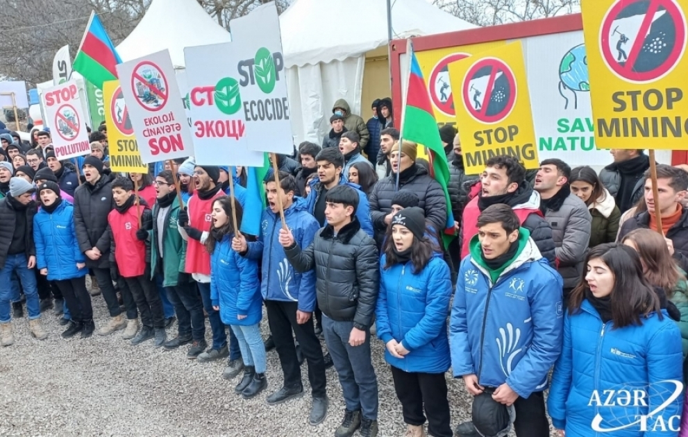 Peaceful protests of Azerbaijani eco-activists on Lachin–Khankandi road enter 42nd day VIDEO