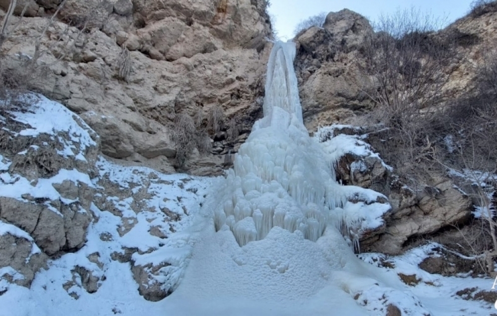 Зимние пейзажи Губы – замерзшие водопады  ФОТО ВИДЕО