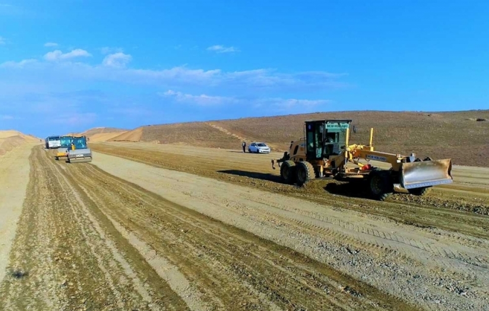 Ağdam-Füzuli avtomobil yolunun inşası sürətlə davam etdirilir VİDEO