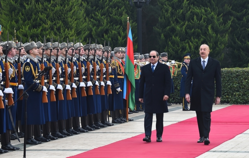 Official welcome ceremony was held for President of Egypt Abdel Fattah El-Sisi VIDEO