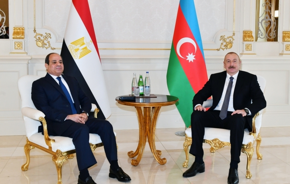 Presidents of Azerbaijan and Egypt held one-on-one meeting VIDEO