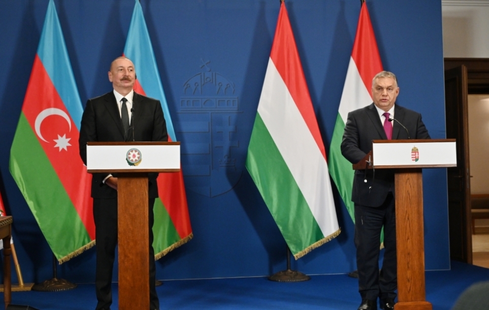 President Ilham Aliyev, Prime Minister of Hungary Viktor Orban made press statements VIDEO